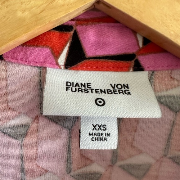 Diane Von Fürstenberg DVF X Target Pink Retro Wide Leg Collared Jumpsuit XXS - Picture 8 of 10